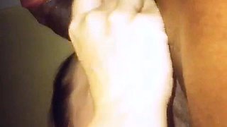 Amateur babe is swallowing big cock wholly