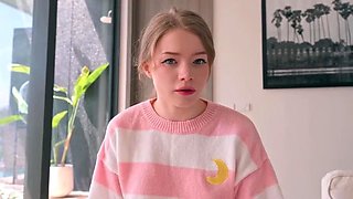 Cute Big Natural Tits Blonde Stepsis Catches Stepbro