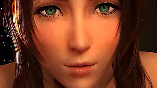 Aerith Xmas POV Cowgirl Ride - Final Fantasy 7 3D Animation