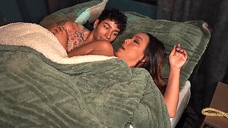 Busty Stepmom Shares Hotel Bed With Stepson - Big Tits Latina MILF Fucks Him Hard