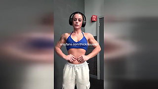 HOT TEEN LENA MOUSE FLASHES HER PUSSY WHILE DOING YOGA