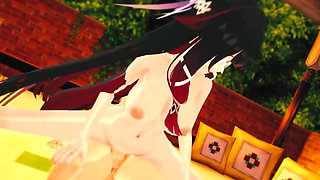 Genshin Impact - Columbina Hardcore Sex Scene with Aether - 3D Hentai Animation