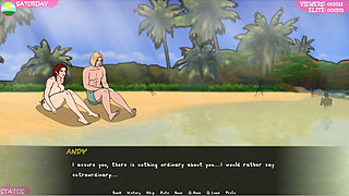 Lust Town - Lt - Gameplay - Roleplay - Nudity in Beach - Saggy Breast Topless with Big Nipples - Teasing Stranger in the Beach