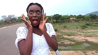 Big Tits Ebony Good Girl Exposed In Wild Outdoor Fucking Session - Ebony