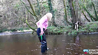 Secretary's White Tights Drenched in Waders Gone Wrong