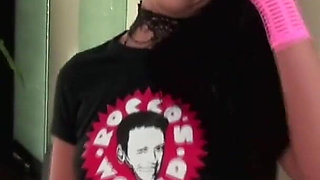 Stunning brunette babe gets anally fucked by a monster prick