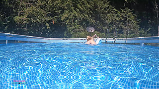 Neighbor Watches Me Swim