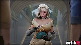 Mercy Sucks Two Big Dicks - 3D Overwatch Animation