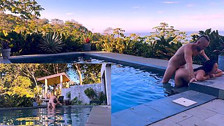 outdoors ASSFUCKING and Blowjob at the pool