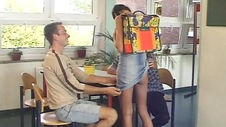 German Amateur Teen Threesome FMM Babe Brunette Fucked #7