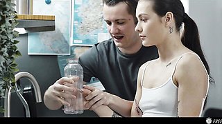 Mind control lets Matty Mila stop time for blowjob doggy and creampie
