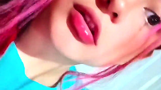 Cute Girl Changes Her Panties in Front of the Mirror