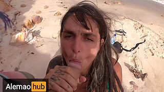 Wild Sex in with Dreadhot on the Most Paradisiacal Beach in Brazil