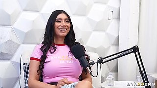 The Brazzers Threesome Podcast Episode 8 featuring BWC Alex Jones, Ebony Kira Noir, and Latina Violet Myers