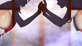 Genshin Impact - Yae Miko and Raiden Shogun Japanese Gangbang Sex - 3D Hentai Animations