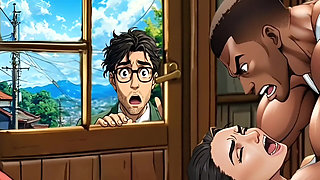 Cuckold Husband Came Home From Work Too Early and Caught His Wife Fucking the Gardener