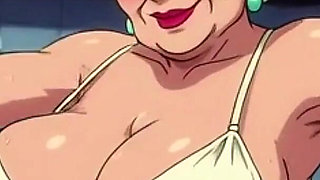 Classic Cartoon Style Nude Women in Kitchen