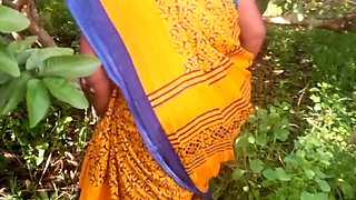 Desi friend's wife Priyanka314 squeezing big tits in guava plantation doggy style sex