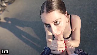 Little Arden In Hot Fitness Model Give Head And Get Huge Facial During A Real Outdoor Photoshoot