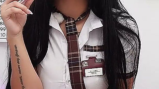 Asmr: Schoolgirl Masturbates Her Teacher After Class