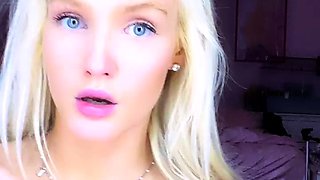 Orgasm of blonde Teen with big boobs