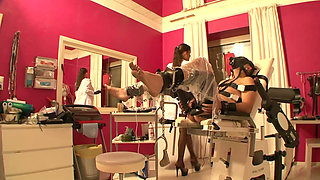 Merciless Mistress Breaks Her Masked Slaves in the Dungeon