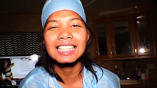 Amateur Asian teen Arisa Nakano in pov handjob