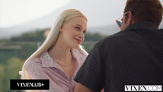 VIXEN Blue-Eyed Blonde Babe Avrora Meey Has Her Sights On Coworkers Thick Cock