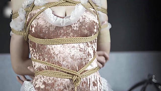 Xr61-the Girl Was Tied to a Pillar and Gagged with a Gag; She Kept Moaning and Groaning