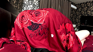 Shiny Long Jacket Seduction - Under Sheet POV and Dirty Bedroom Fantasy