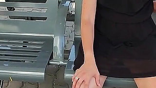 Flashing My Pussy in Front of People in Public Train Station and I Masturbate Me Very Risky