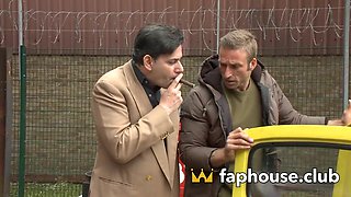 Blonde cops hunt down geeky guy with annoying laugh - greatest XXX porn!