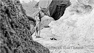 Beach Handjob: During My Exhib Trip I Find The Two Girls Flashed In The Parking Lot
