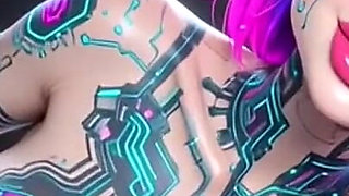 Cute Sexy Talk and Boobs, Ai Animation