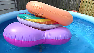 Too Many Pool Tubes! Outdoor Looner Fun