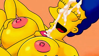 Mature Marge Simpson cheating hentai