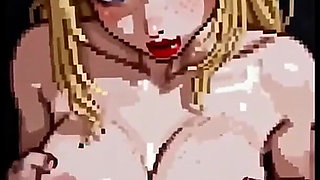 Just Blonde Pixel Boobs Girls, Ai Animation