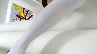 Chloe Toy Soaks Her Uniform and Shows Off Every Wet Inch!