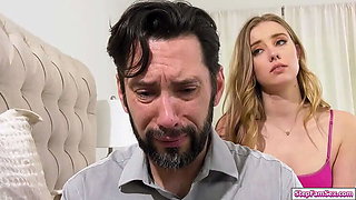 Stepdad fucks teen stepdaughter Haley Reed hard anal until she squirts