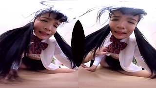 Delightful Japanese teen beauty horny VR video