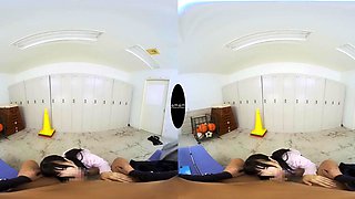 Charming asian temptress arousing VR video