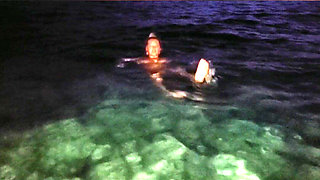 Skinny Dipping in the Aegean Sea in Greece at Night!