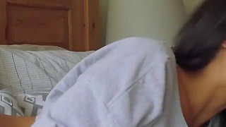 Exotic stepsister Maya Bijou needs a ride on stepbro's dick