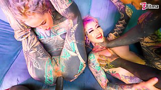 Delicious Anuskatzz and Lily Lu's pornstar video