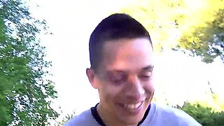 Tiny Trisha Does a Bukkake Outdoors