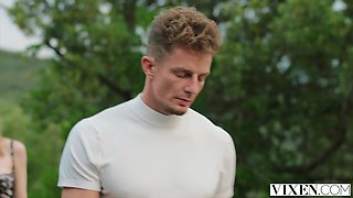 VIXEN Bratty Light-haired School Dolls Polly Yangs And Era Princess Share A Pink cigar In Crazy 3 way