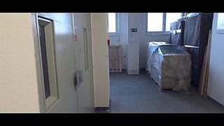 Christina Santes, the naughty headmistress, caught masturbating & fucks a stranger at work