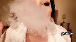 Smoking Fetish Seduction in Stockings