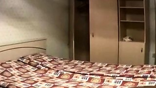 my busty stepmother changes the bed naked