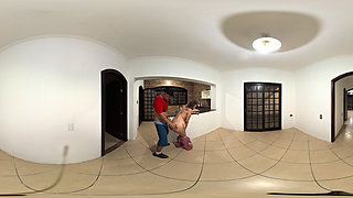 Female executive sucks off and has sex with a client in an empty house.